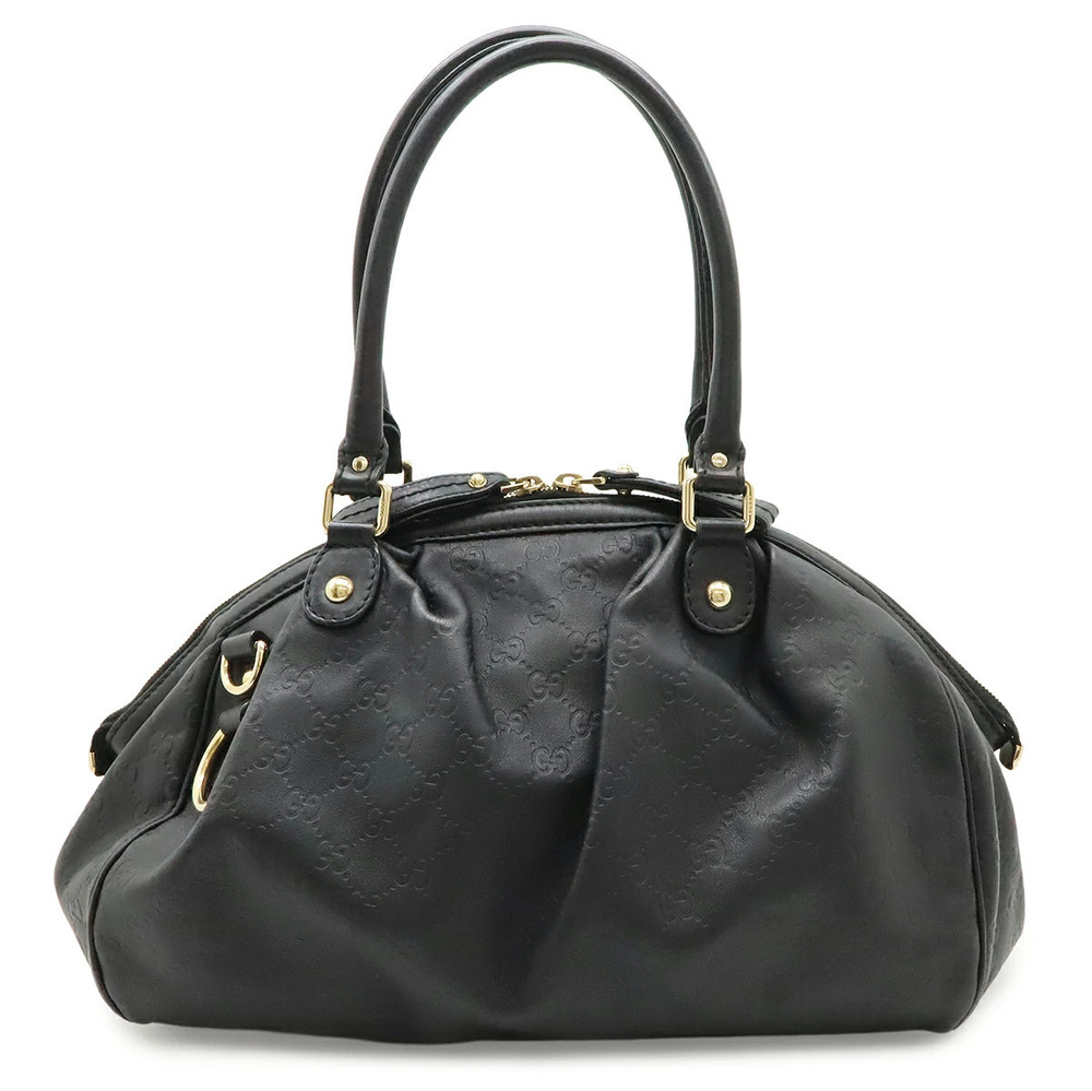Gucci Sukey Gucci Guccissima Handbag Tote Bag Shoulder Leather Black